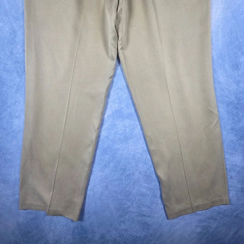 Tommy Bahama Relax Mens 35x30 Tan 100% Silk Pleated Dress Pants Khaki Trousers